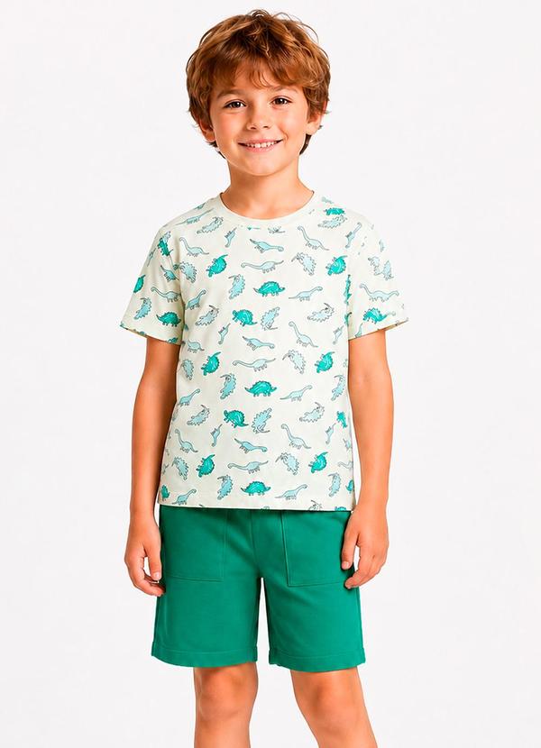 Conjunto Camiseta com Bermuda Infantil Verde
