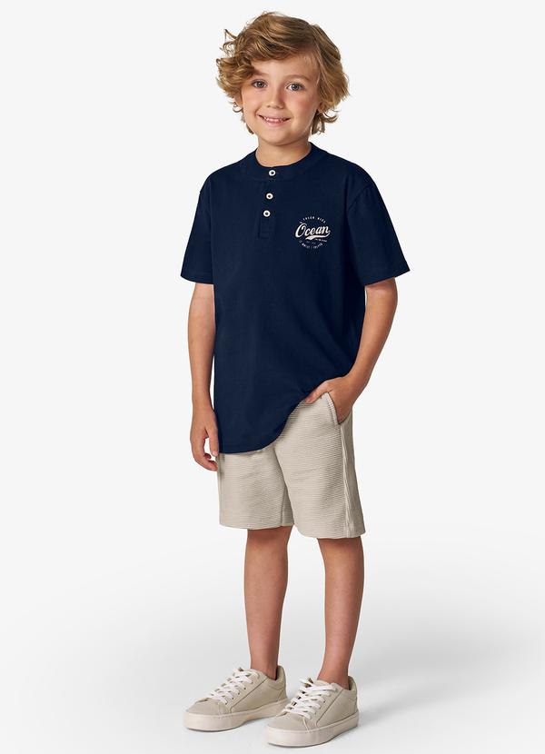 Vista 2 Conjunto Camiseta com Bermuda Masculino Azul Trick Nick Trick Nick