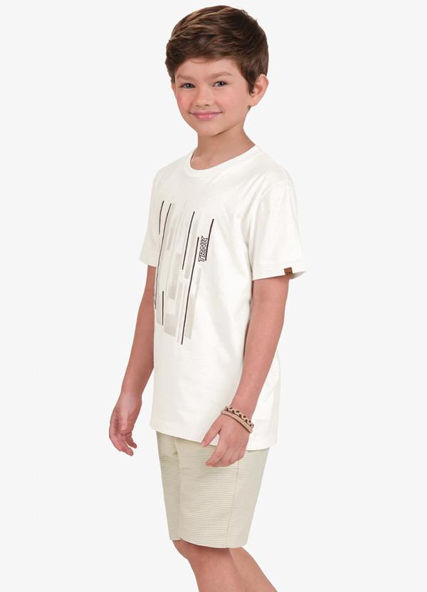 Vista 2 Conjunto Camiseta com Bermuda Masculino Bege Trick Nick Trick Nick