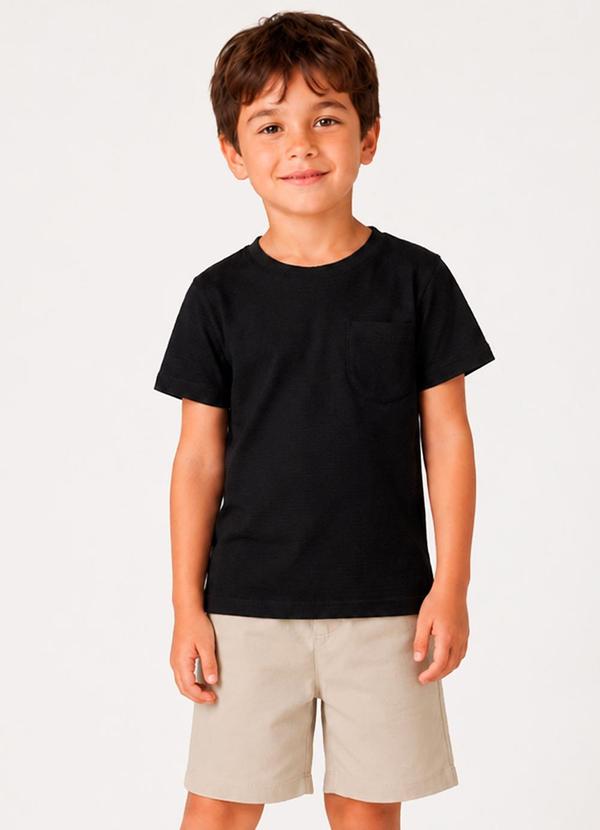 Conjunto Camiseta com Bermuda Preto