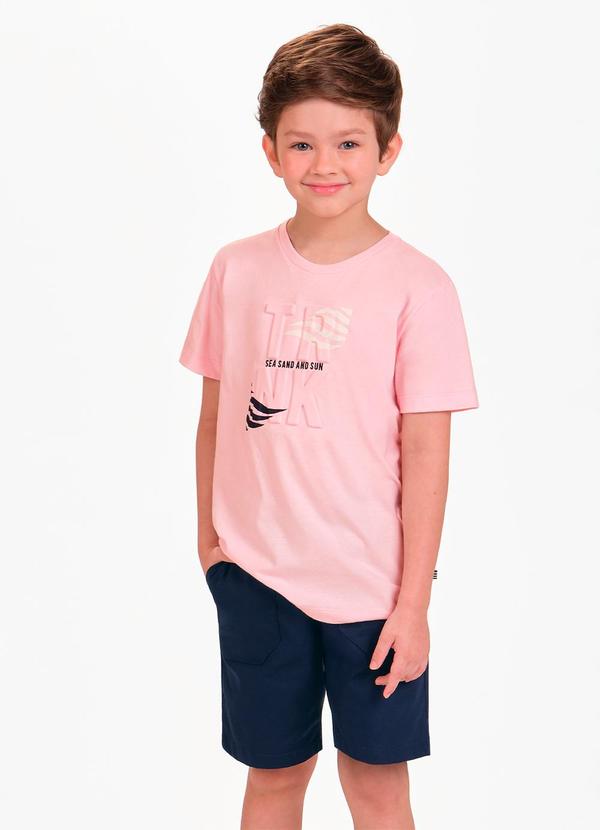 Vista 2 Conjunto Camiseta com Bermuda Rosa Trick Nick Trick Nick