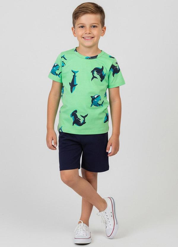 Conjunto Camiseta com Bermuda Verde