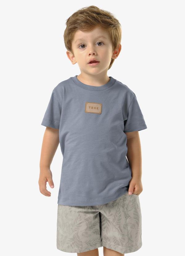 Conjunto Camiseta Cotton com Bermuda Azul