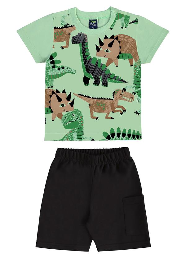 Conjunto Camiseta Dino Bermuda Verde