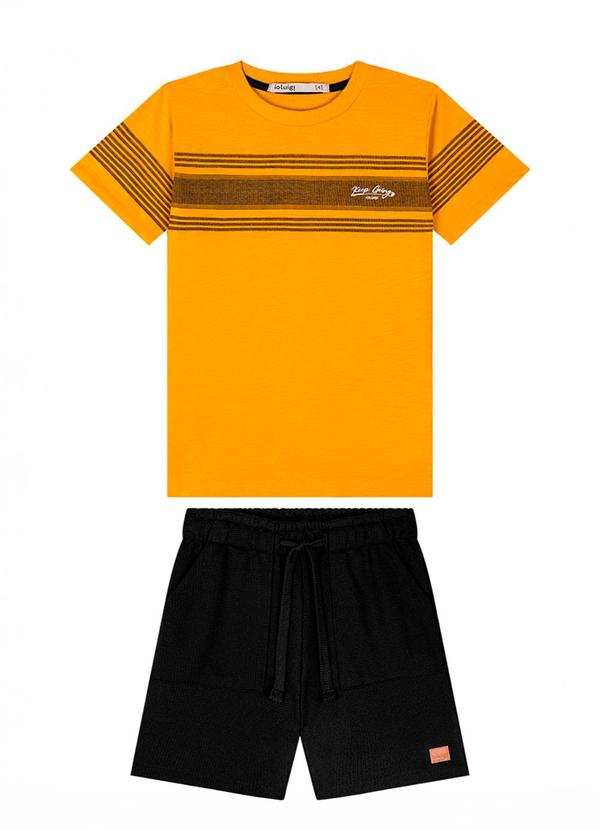 Vista 2 Conjunto Camiseta e Bermuda Alfaiataria Amarelo Ioluig Ioluig