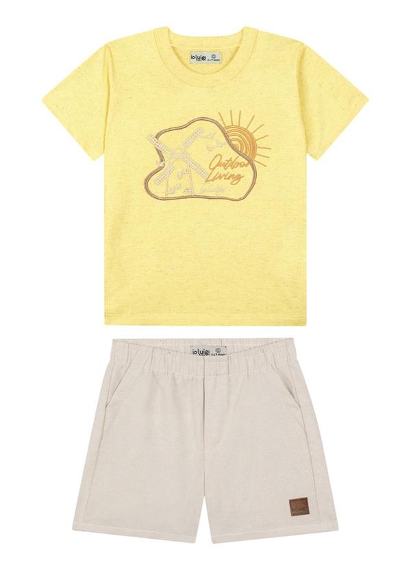 Vista 2 Conjunto Camiseta e Bermuda Amarelo GULOSEIMA GULOSEIMA
