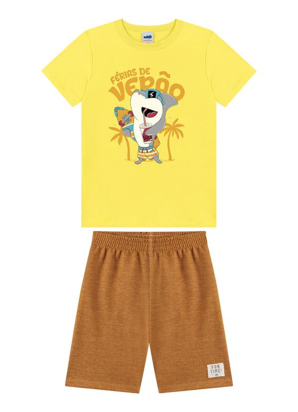 Vista 2 Conjunto Camiseta e Bermuda Amarelo GULOSEIMA GULOSEIMA