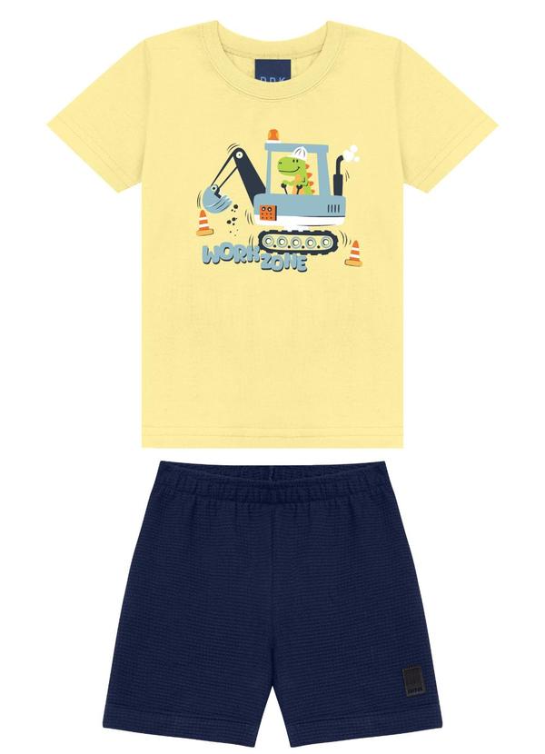 Conjunto Camiseta e Bermuda Amarelo