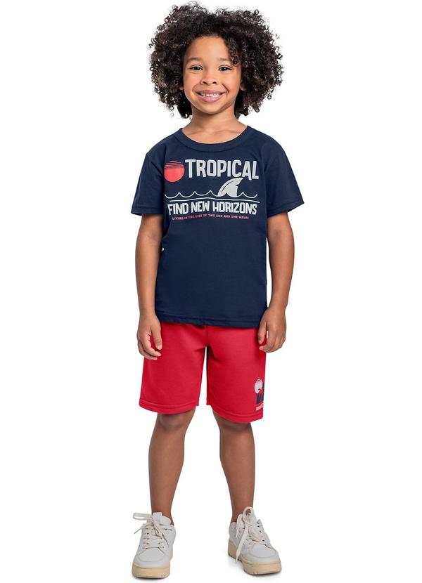Conjunto Camiseta e Bermuda Azul