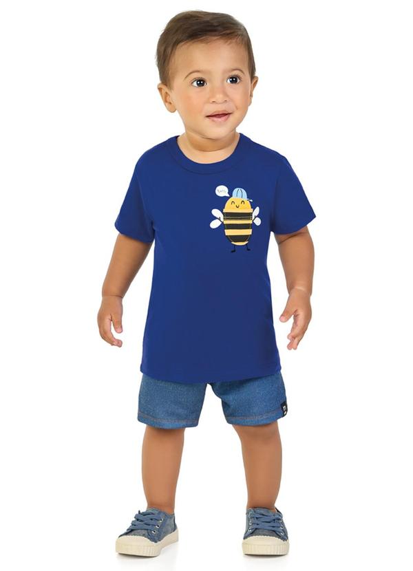 Conjunto Camiseta e Bermuda Azul