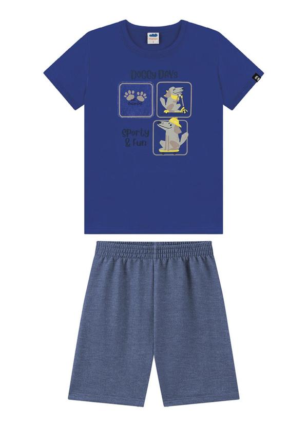 Conjunto Camiseta e Bermuda Azul