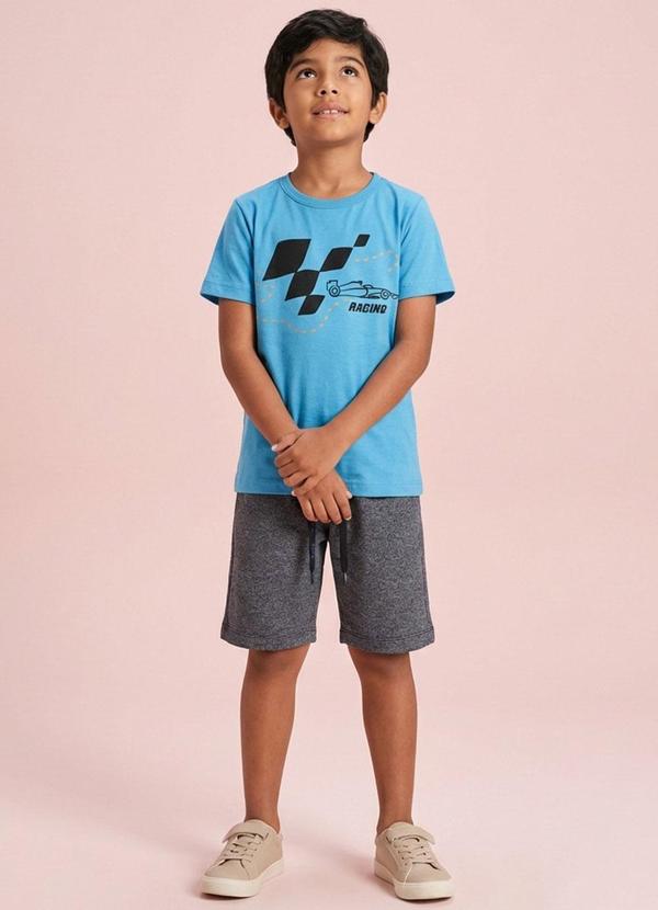 Conjunto Camiseta e Bermuda Azul