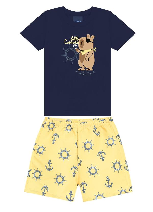 Conjunto Camiseta e Bermuda Azul