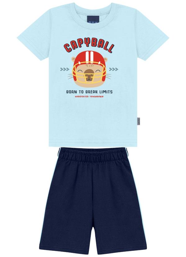 Conjunto Camiseta e Bermuda Azul
