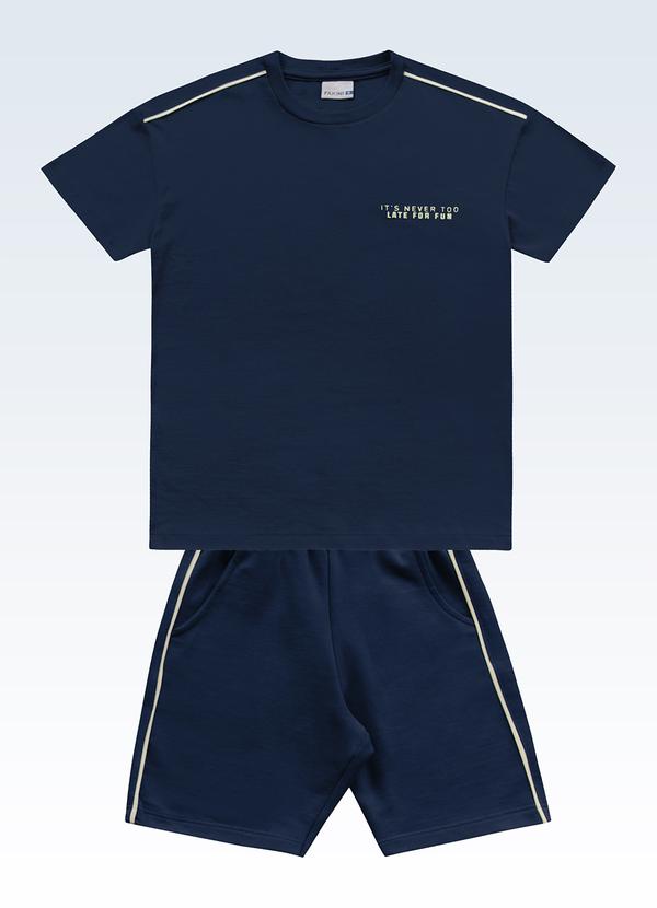 Conjunto Camiseta e Bermuda Azul