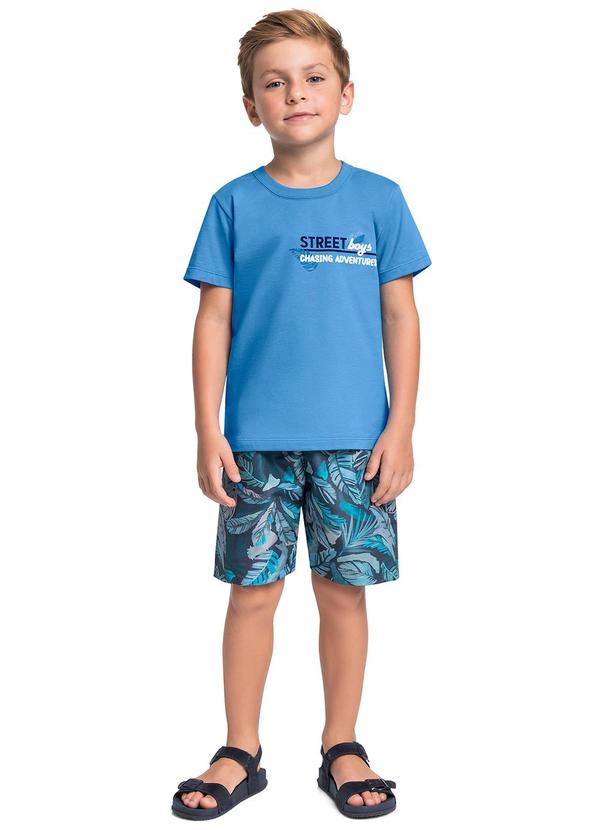 Conjunto Camiseta e Bermuda Azul