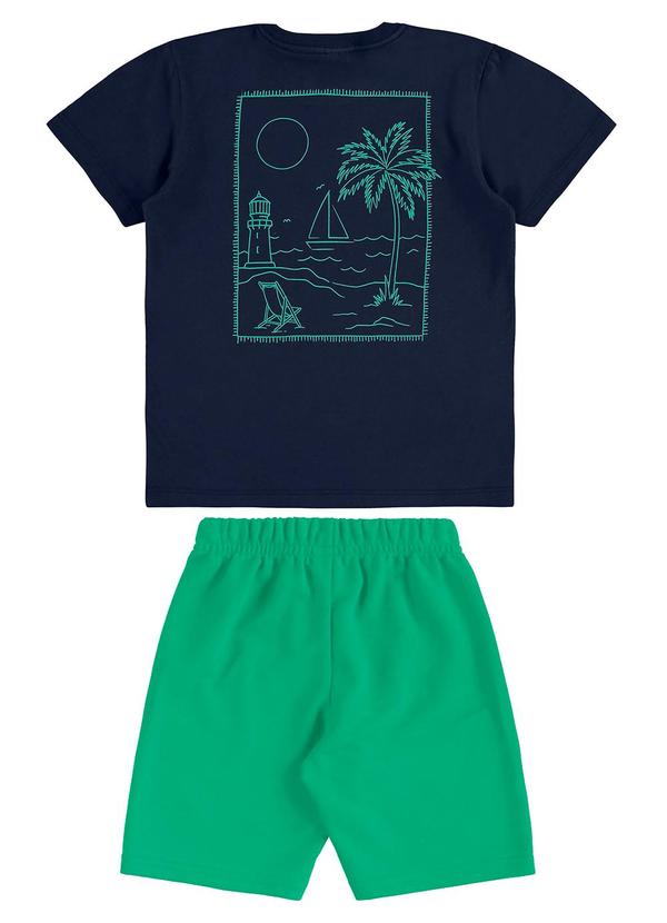 Vista 2 Conjunto Camiseta e Bermuda Bee Loop Azul Bee Loop
