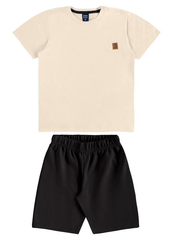 Conjunto Camiseta e Bermuda Bege