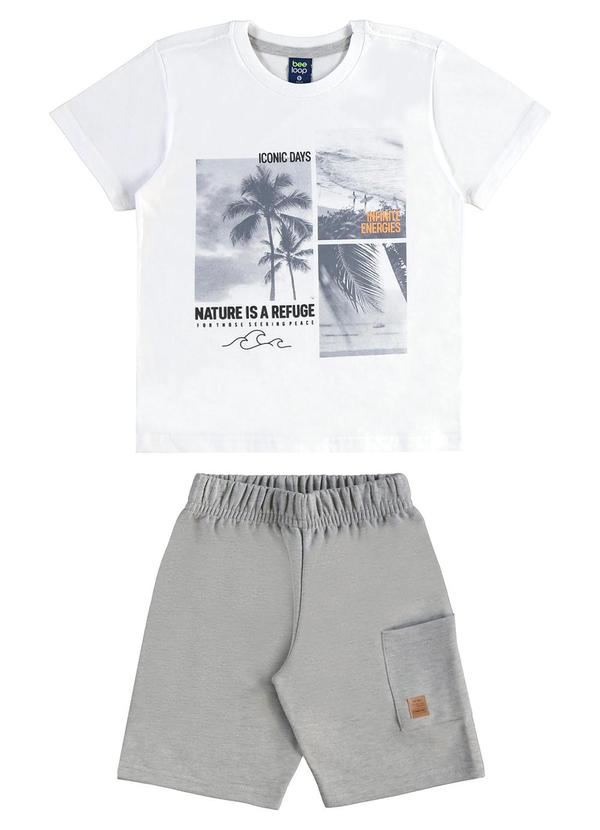Conjunto Camiseta e Bermuda Branco