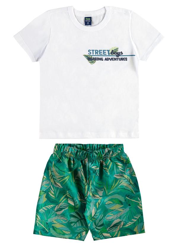 Conjunto Camiseta e Bermuda Branco
