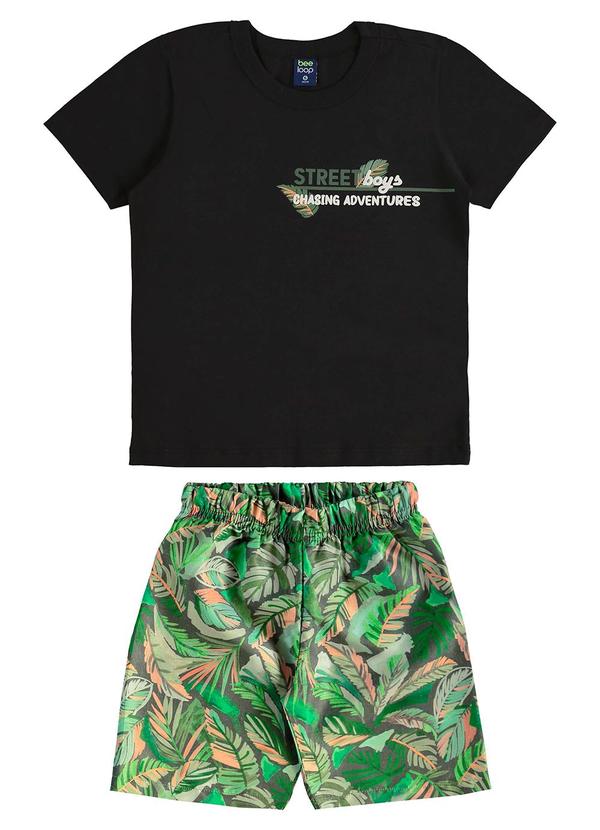 Conjunto Camiseta e Bermuda Preto