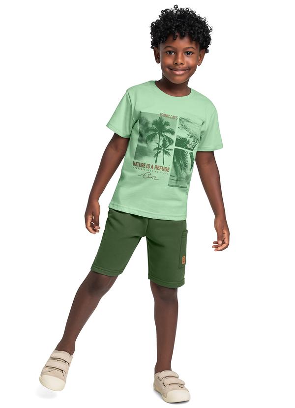 Conjunto Camiseta e Bermuda Bee Loop Verde
