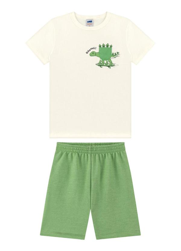 Conjunto Camiseta e Bermuda Bege