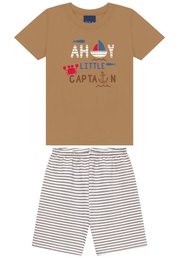 Conjunto Camiseta e Bermuda Bege