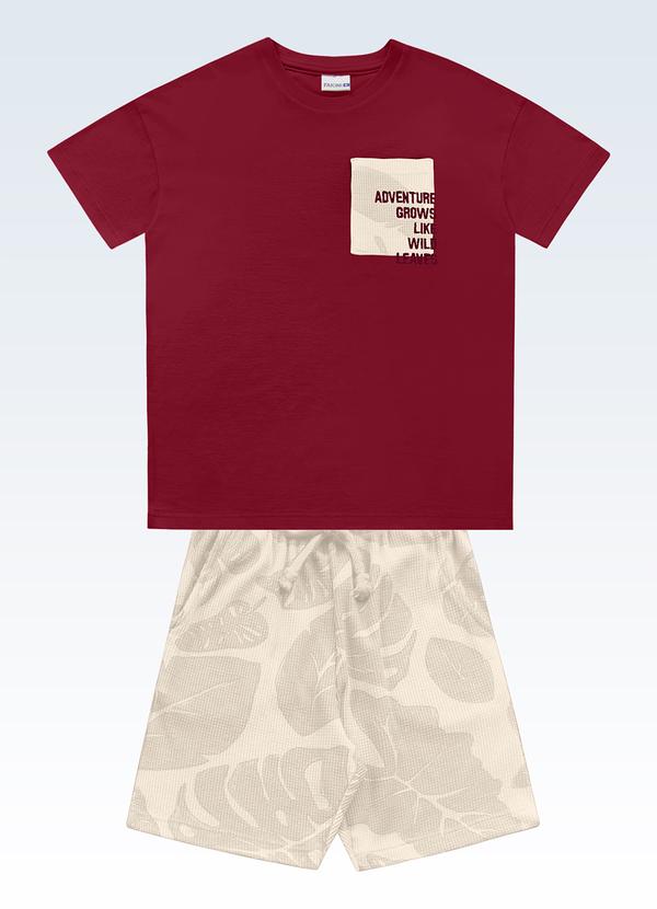 Conjunto Camiseta e Bermuda Bege