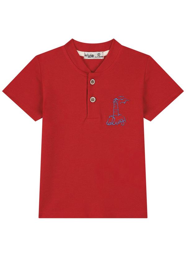 Vista 2 Conjunto Camiseta e Bermuda Cinque Vermelho Ioluig Ioluig