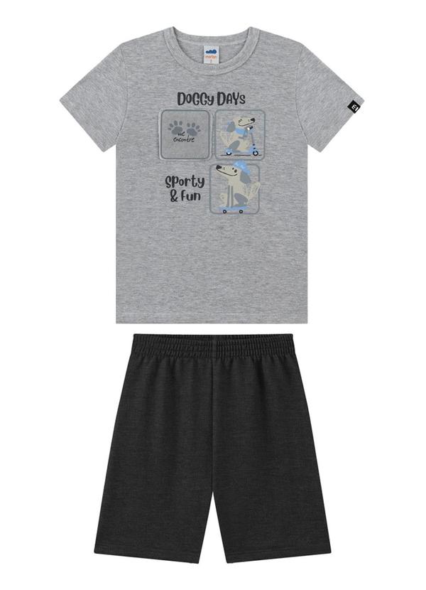 Conjunto Camiseta e Bermuda Cinza