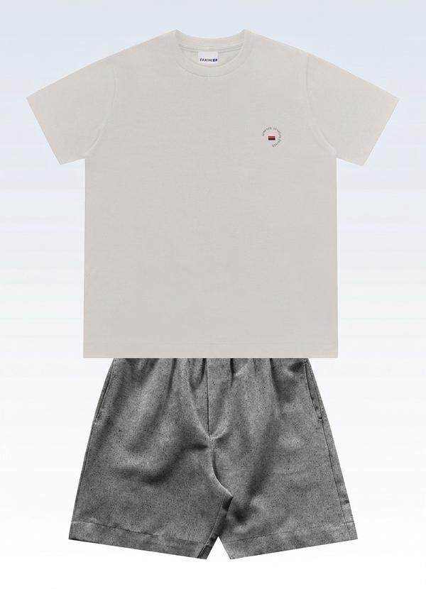 Conjunto Camiseta e Bermuda Cinza