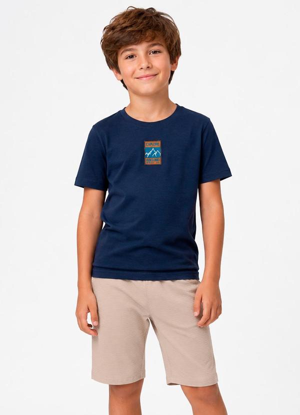 Conjunto Camiseta e Bermuda Infantil Azul
