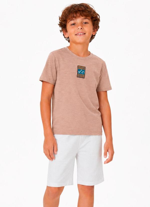 Conjunto Camiseta e Bermuda Infantil Marrom