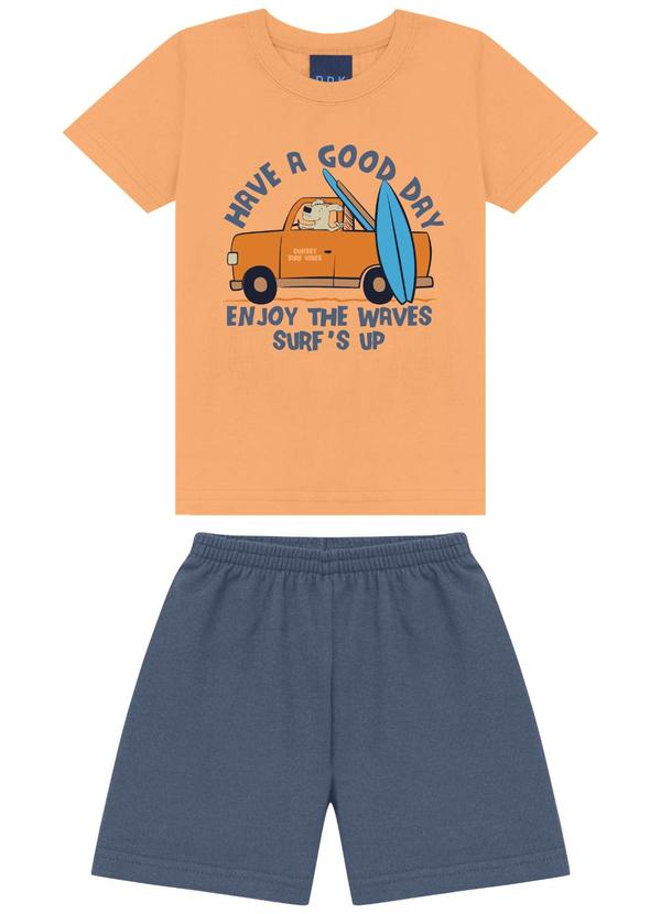 Conjunto Camiseta e Bermuda Laranja