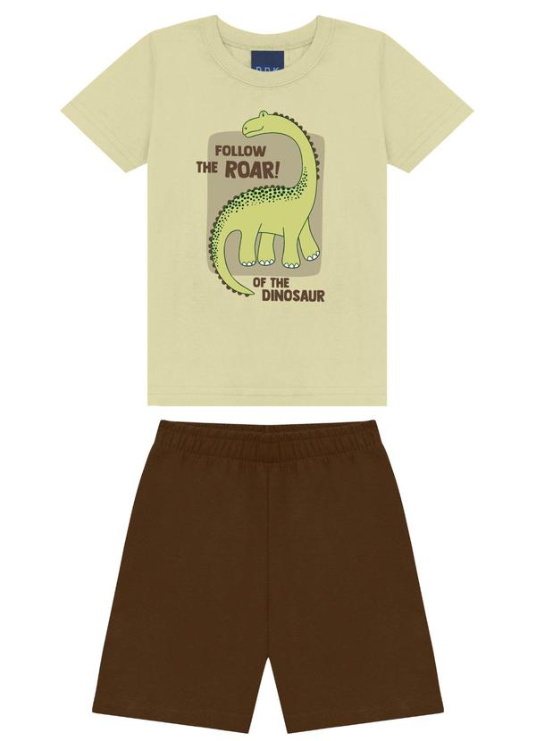 Conjunto Camiseta e Bermuda Marrom