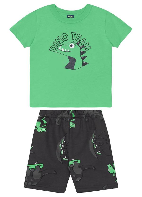 Conjunto Camiseta e Bermuda Menino Bee Loop Verde