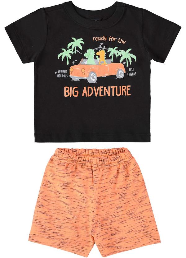 Vista 2 Conjunto Camiseta e Bermuda Menino Preto GULOSEIMA GULOSEIMA