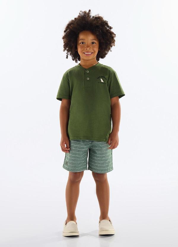 Conjunto Camiseta e Bermuda Menino Verde