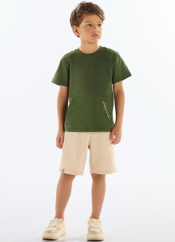 Conjunto Camiseta e Bermuda Menino Verde