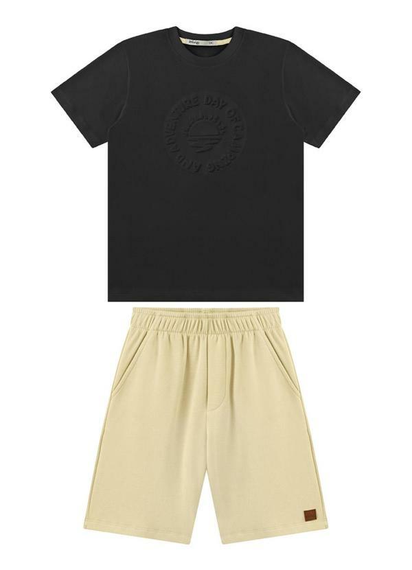 Conjunto Camiseta e Bermuda Preto