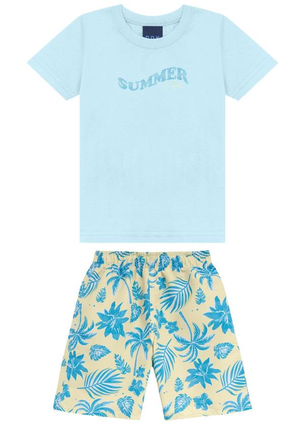 Conjunto Camiseta e Bermuda Rotativa Azul
