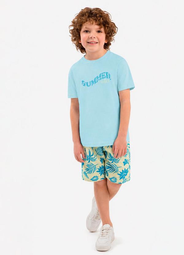 Conjunto Camiseta e Bermuda Sublimada Azul