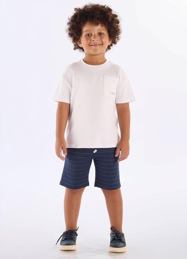 Conjunto Camiseta e Bermuda Branco