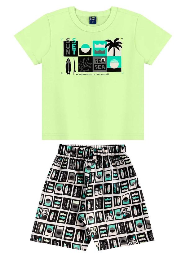 Conjunto Camiseta e Bermuda Verde