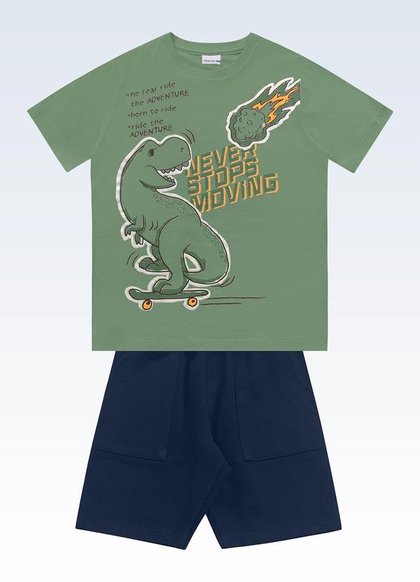 Conjunto Camiseta e Bermuda Verde