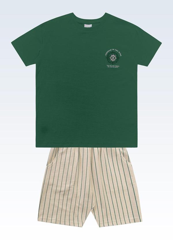 Conjunto Camiseta e Bermuda Verde
