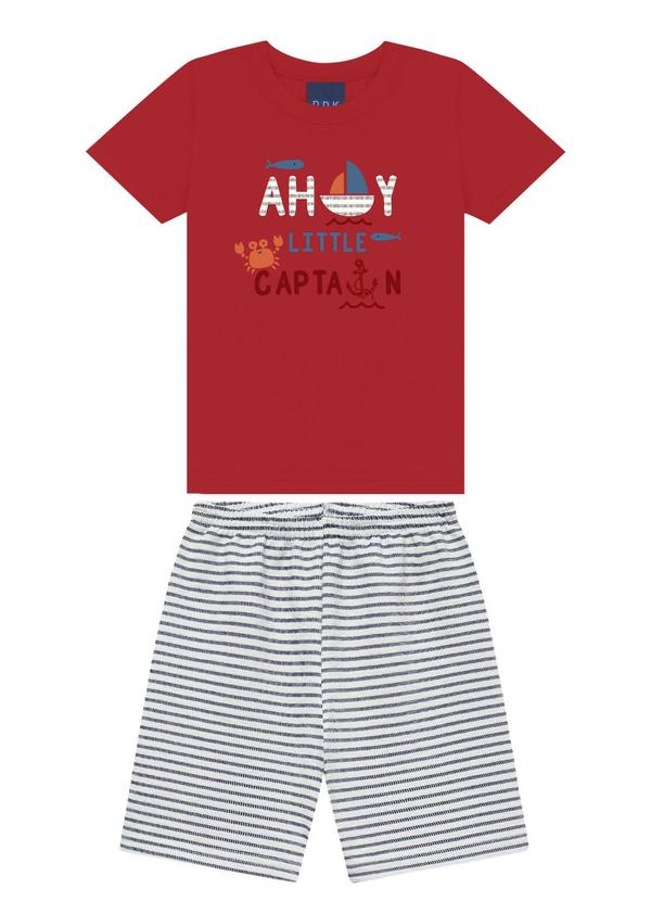 Conjunto Camiseta e Bermuda Vermelho
