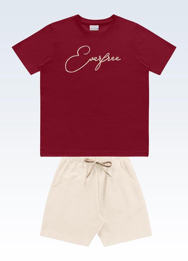 Conjunto Camiseta e Bermuda Vermelho