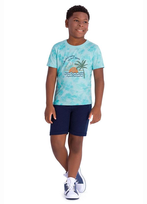 Conjunto Camiseta I do What Wakes Azul